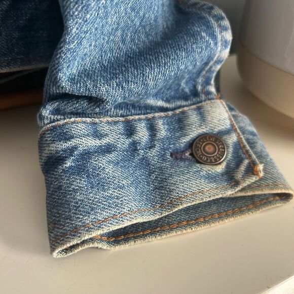 HOST PICK Vintage 80’s Levis Men’s 70506-0215 Denim Trucker Jacket Size 44 L/XL - Picture 15 of 16